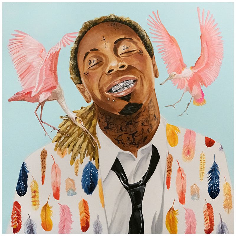  Weezy with Feather Print Jacket and Spoonbills   -- | Loft Concept 