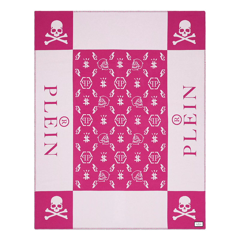  Philipp Plein Plaid Cashmere Skull Pink    -- | Loft Concept 