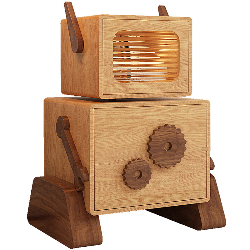  Wood Robot Nightstand    -- | Loft Concept 
