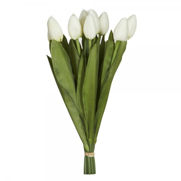 Декоративный искусственный цветок Bouquet Of White Tulips Белый Зеленый в Ростове-на-Дону | Loft Concept 