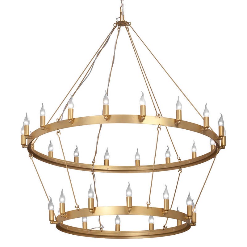 Camino Round Chandelier two tiers gold   -- | Loft Concept 