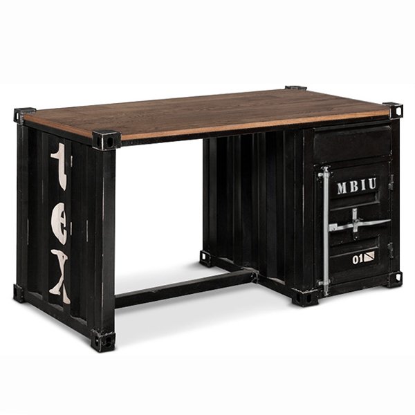 Письменный стол Metal & Oak Sea Container Desk Дуб темный в Ростове-на-Дону | Loft Concept 