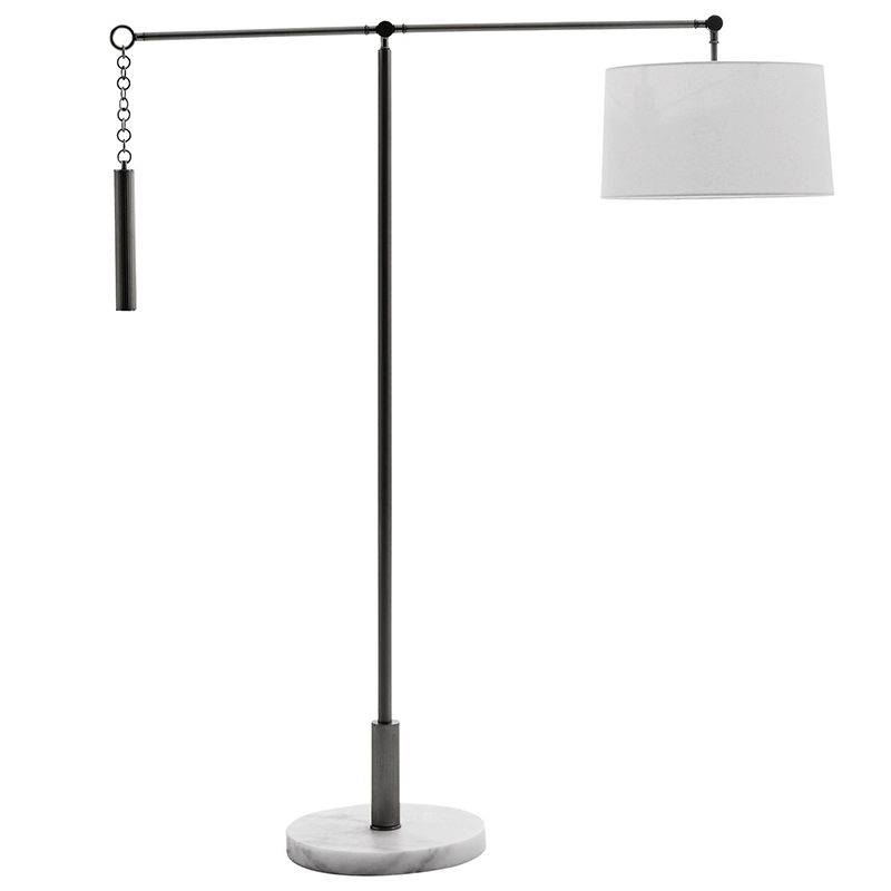 Торшер Arteriors NEWARK FLOOR LAMP Black Черный Белый в Ростове-на-Дону | Loft Concept 