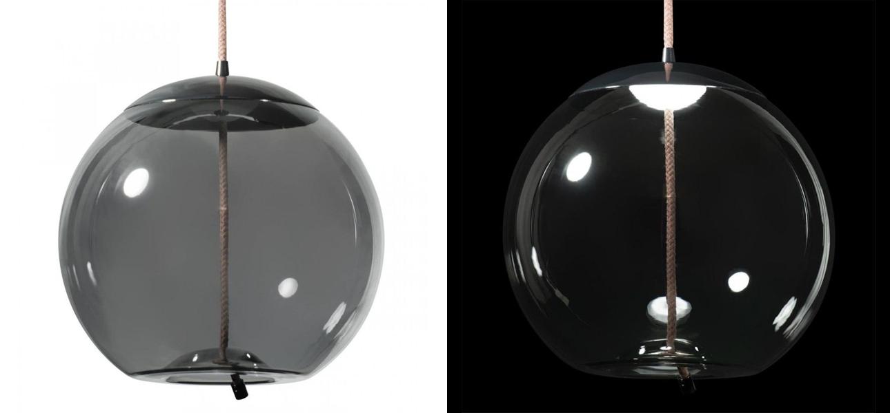 Подвесной светильник Brokis KNOTl PC1035 Серое стекло - фото №1