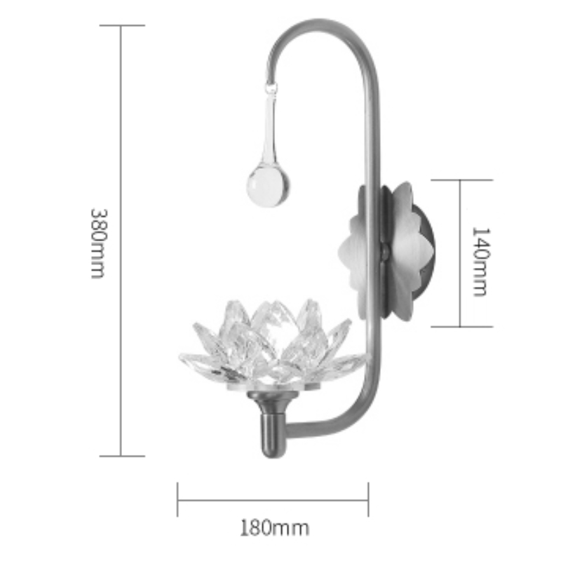     Lotus flower Wall Clear Glass A  --