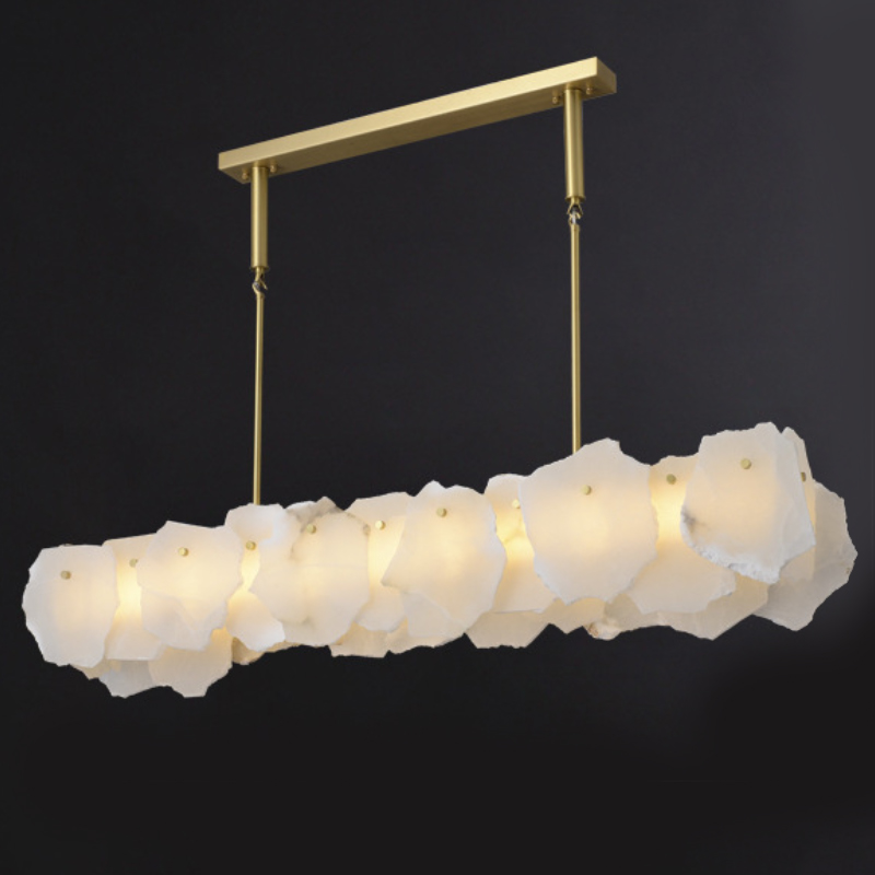  Lucretia Marble Rectangular Chandelier    Bianco  -- | Loft Concept 