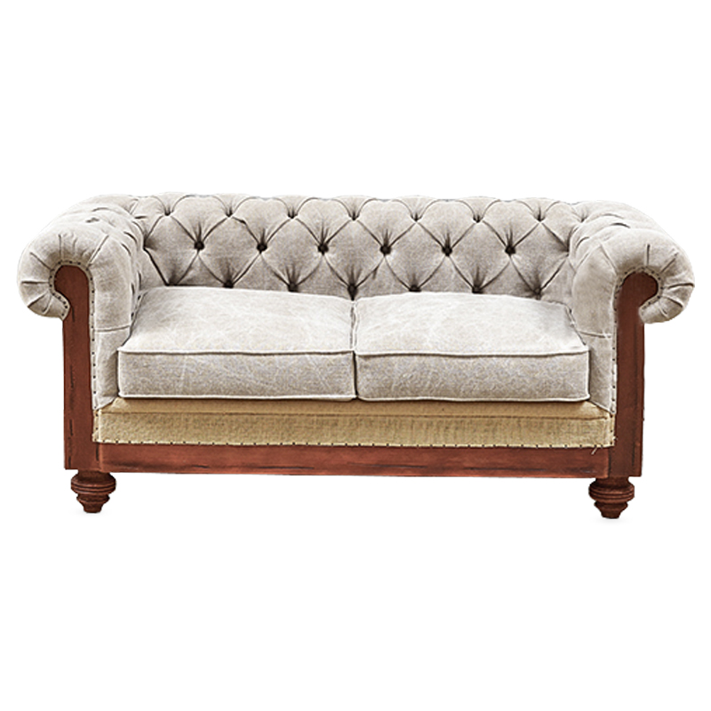  Deconstructed Chesterfield Sofa double Ivory  -  -- | Loft Concept 