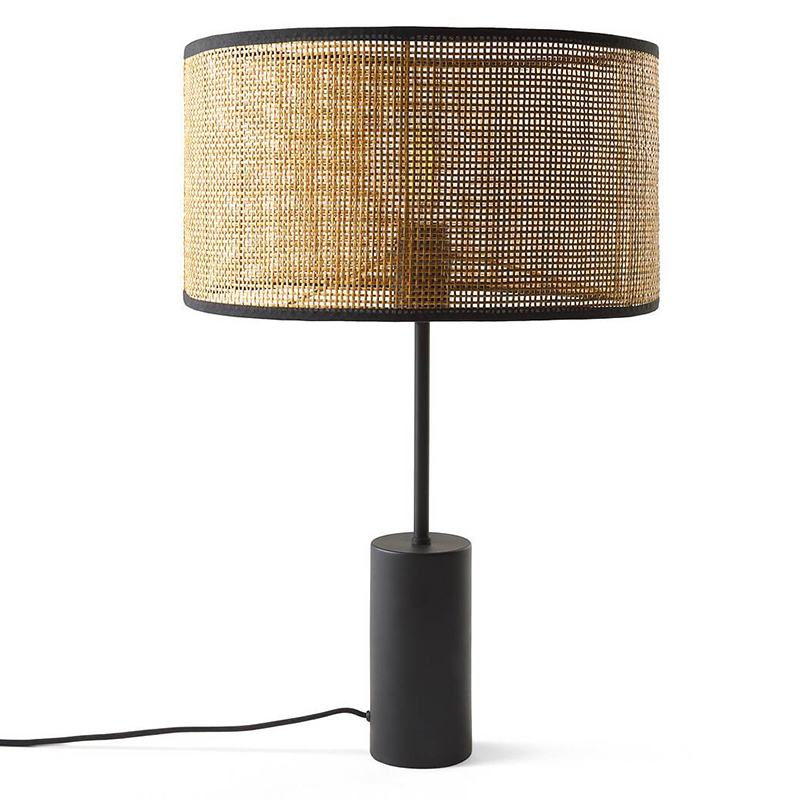 Настольная лампа Solvei Wicker Table lamp Черный Коричневый в Ростове-на-Дону | Loft Concept 