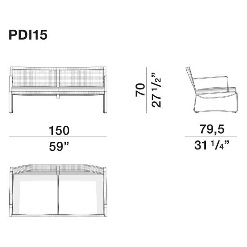 Двухместный уличный диван PHOENIX Sofa в Ростове-на-Дону