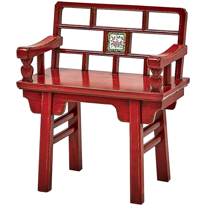 Chinoiserie Red Stool   -- | Loft Concept 