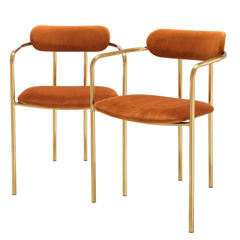     Eichholtz Dining Chair Singer set of 2 orange    -- | Loft Concept 