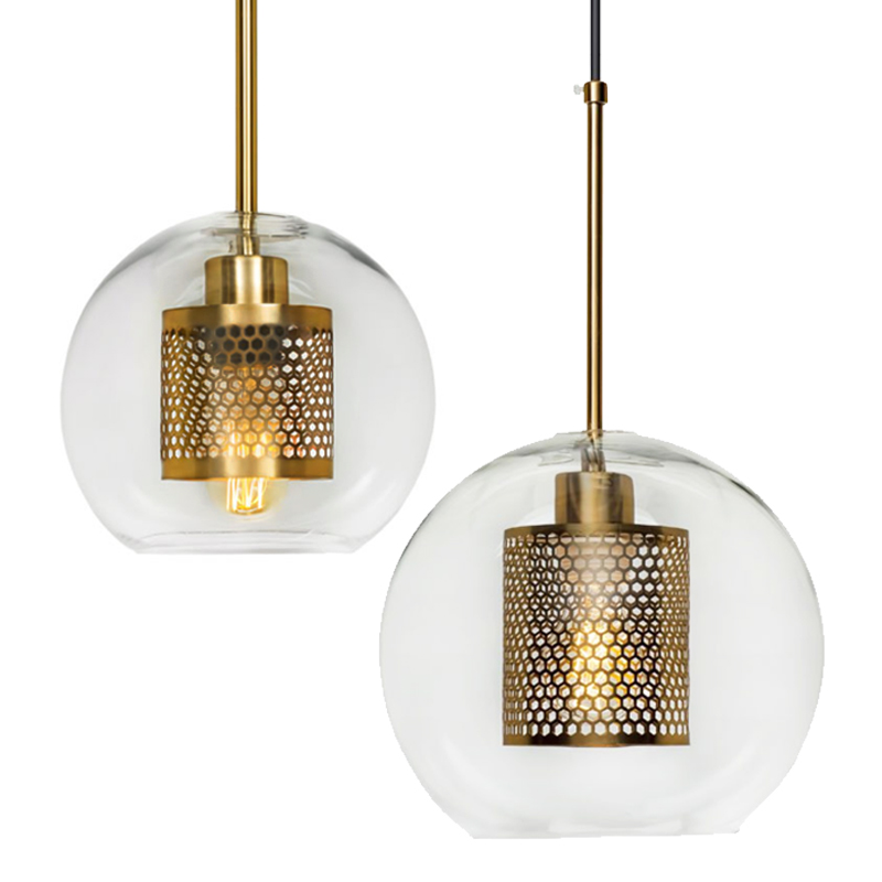 Perforated Vessel Pendant Lamp Gold Ball     -- | Loft Concept 
