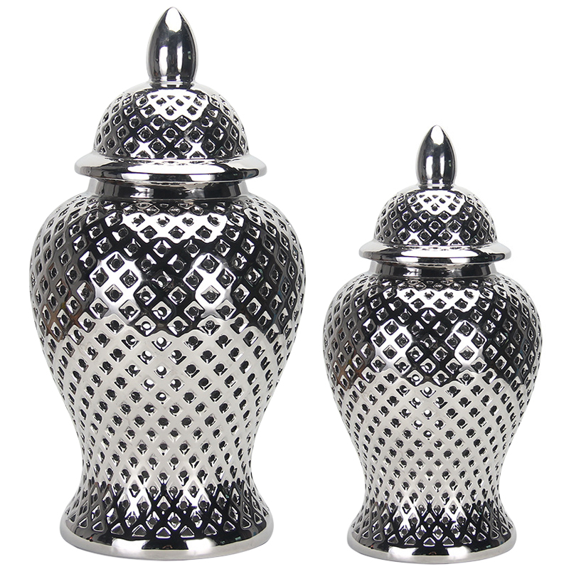    Ceramic Silver Vase   -- | Loft Concept 