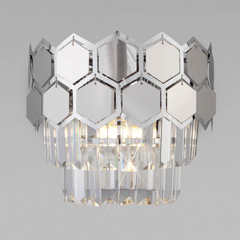  Hanging Hexagon Moira Sconce chrome  (Transparent)   -- | Loft Concept 