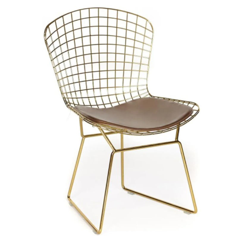 Стул Bertoia Chair Gold Золотой Коричневый в Ростове-на-Дону | Loft Concept 