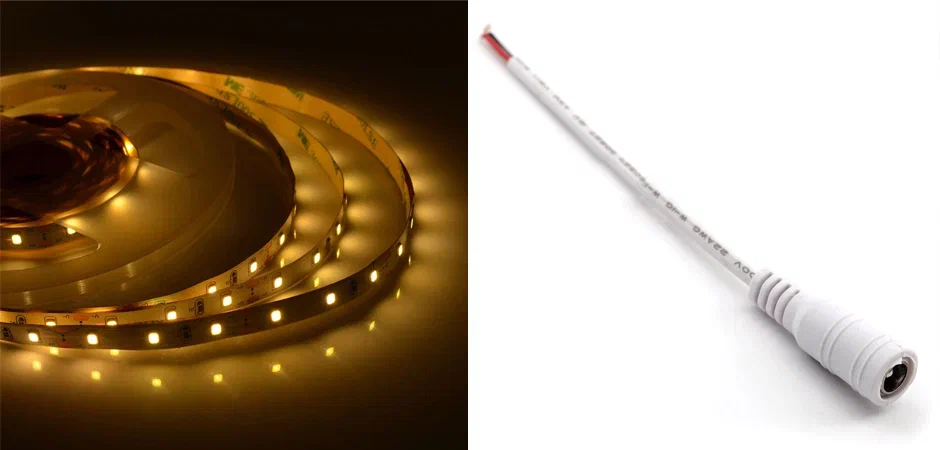 Комплект светодиодная лента 4,8W/m 60LED/m 3528SMD теплый белый с адаптером - Loft-Concept в Ростове-на-Дону