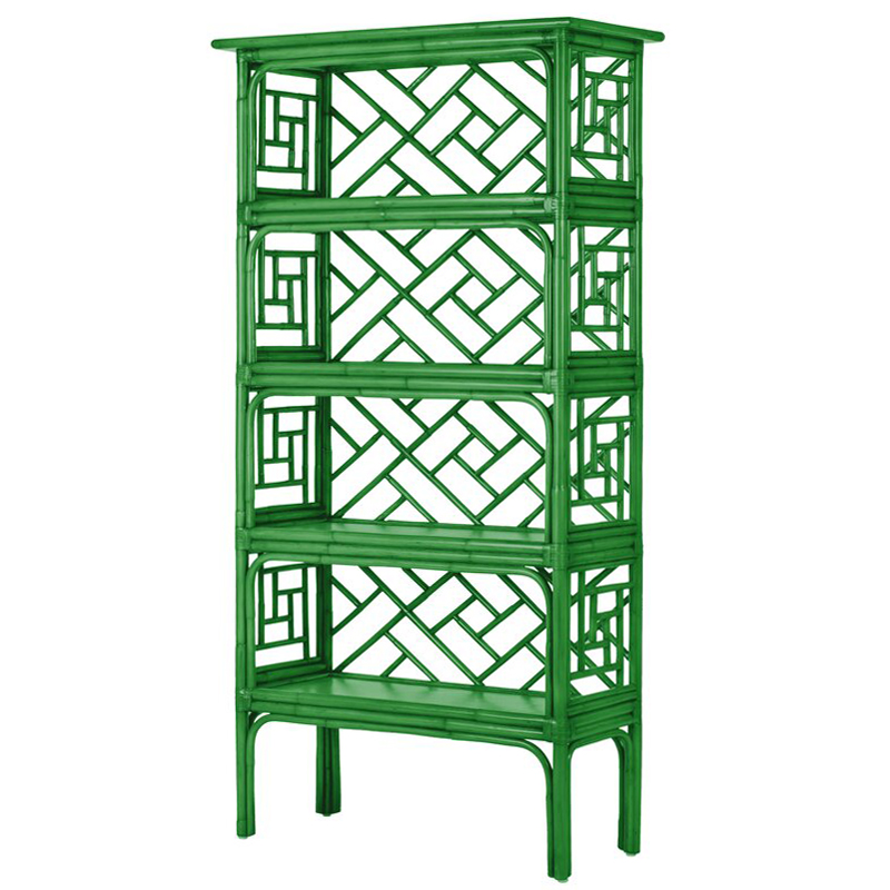 Стеллаж Зеленый Bamboo Chippendale Etagere Green Зеленый Стеллаж Зеленый Bamboo Chippendale Etagere Green Зеленый в Ростове-на-Дону | Loft Concept