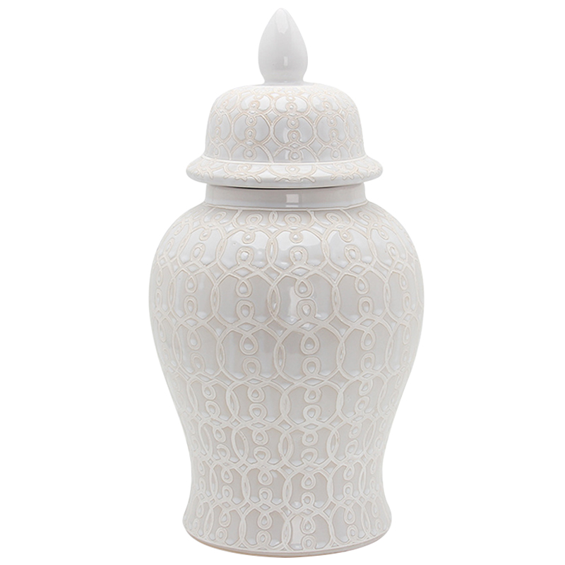    Ceramic Beige White Ornament Vase    -- | Loft Concept 