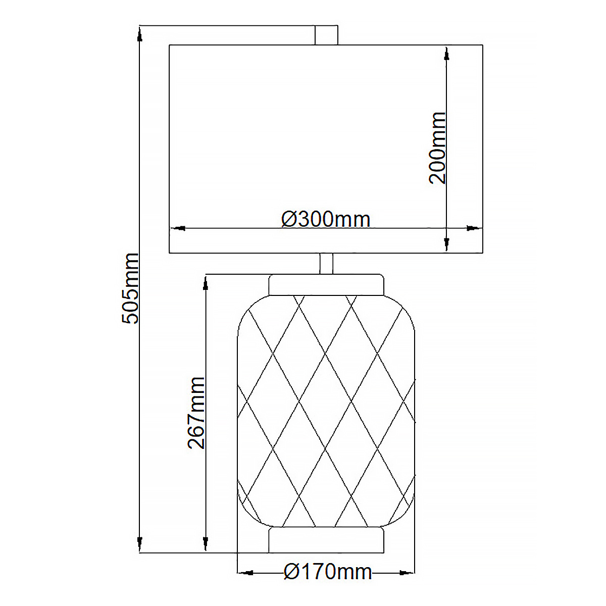 Настольная лампа с цилиндрическим абажуром и прозрачным стеклянным основанием Quintiesse в Ростове-на-Дону