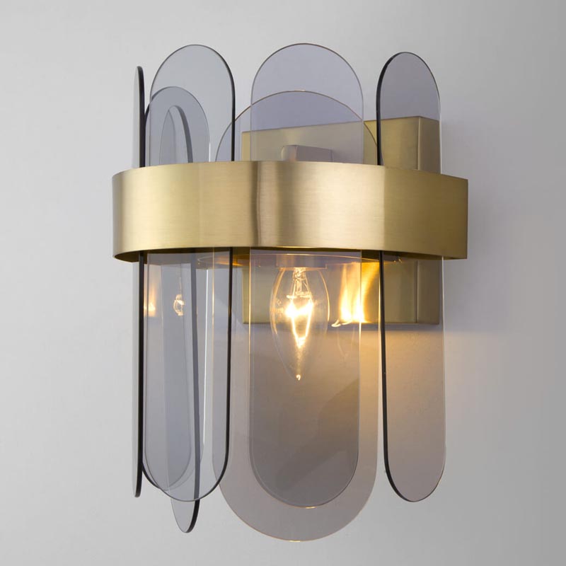  Decorative Oval Smoky Plates brass  (Smoke)   -- | Loft Concept 