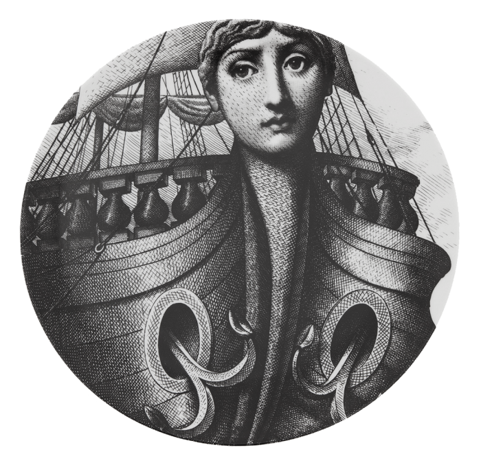 Декоративная тарелка Fornasetti 177 Черный Декоративная тарелка Fornasetti 177 Черный в Ростове-на-Дону | Loft Concept