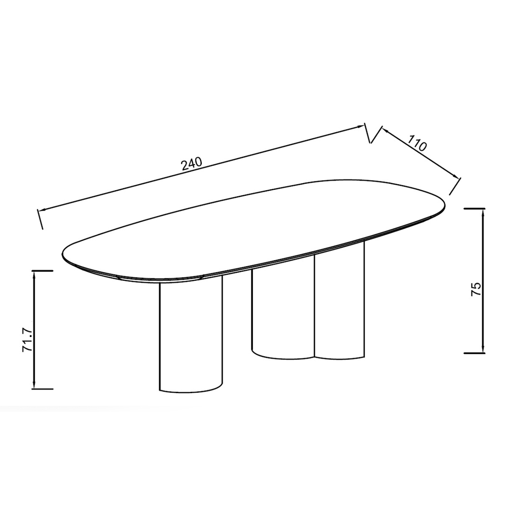 Стол обеденный мраморный с колоннами Marble Column Table в Ростове-на-Дону