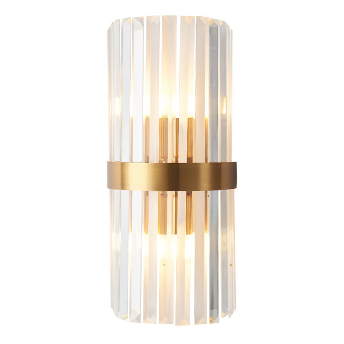 Бра Odeon Clear Glass Gold metal Wall Lamp Прозрачный Латунь в Ростове-на-Дону | Loft Concept 