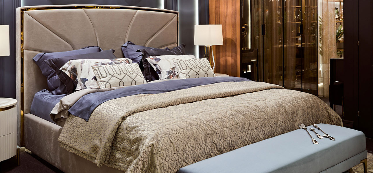 Кровать двуспальная Bakketi серая  - фото №3