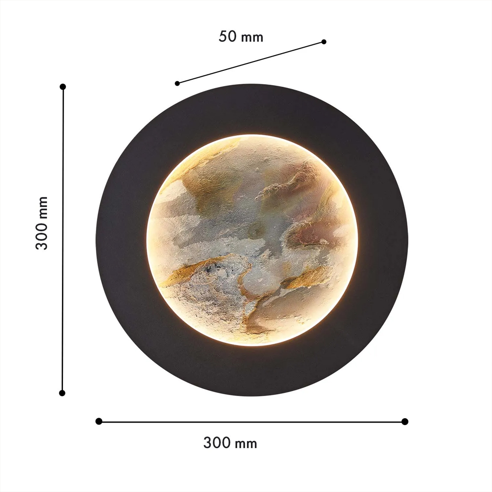 Бра в форме диска черного цвета Borders of Black в Ростове-на-Дону