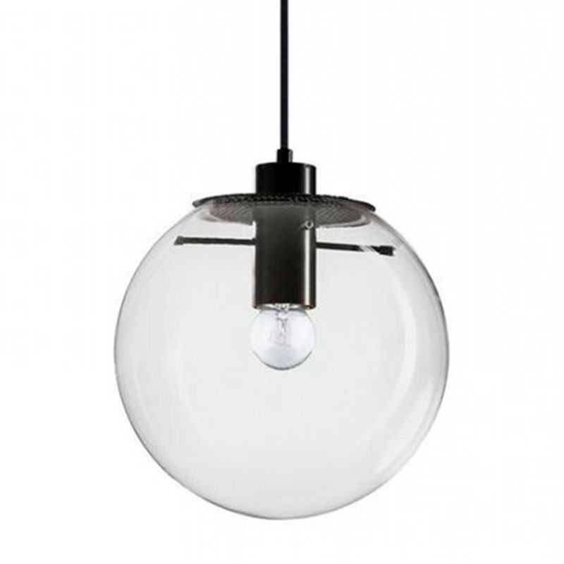 Подвесной светильник Selene Glass Ball Ceiling Lights Black  40 cm Черный Прозрачное Стекло в Ростове-на-Дону | Loft Concept 