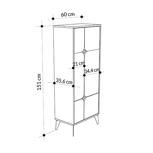 Комод белый с 4-мя дверцами на металлических ножках SPARK MULTIPURPOSE CABINET WHITE в Ростове-на-Дону