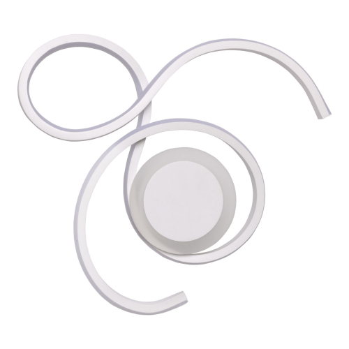 Бра белого цвета с изогнутыми световыми линиями и круглым основанием Luke Lampco Tracer Lamp Белый в Ростове-на-Дону | Loft Concept 