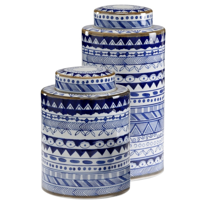    Oriental Blue Ornament Vases    -- | Loft Concept 