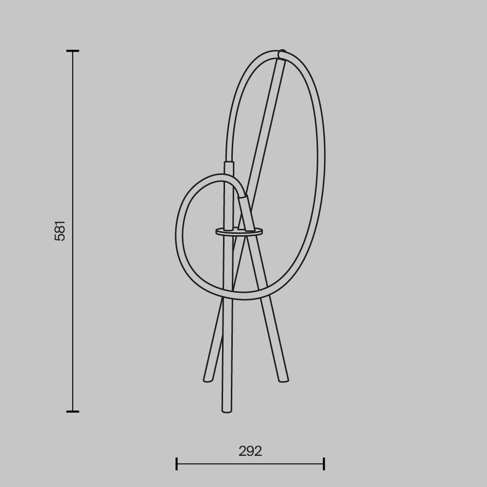 Настольный светильник Crochet Black 3000К 15Вт в Ростове-на-Дону