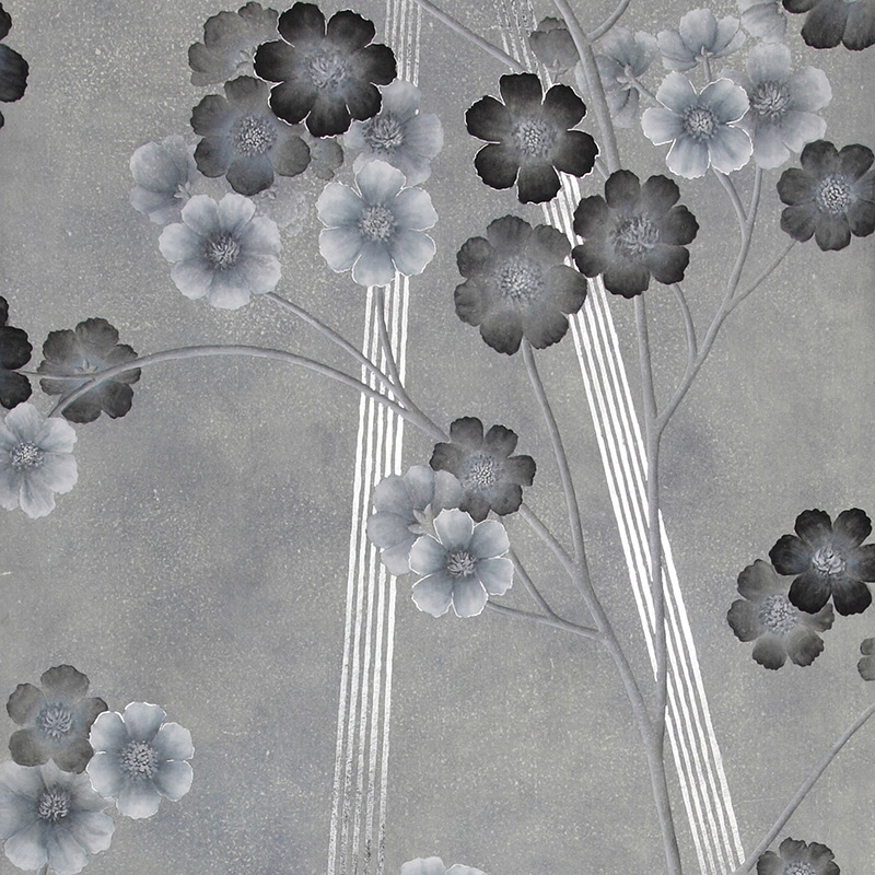    Anemones in Light Dusk colourway on Smoke painted Xuan paper   -- | Loft Concept 