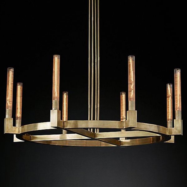  RH CANELLE Round Chandelier 8 Modern Brass   -- | Loft Concept 