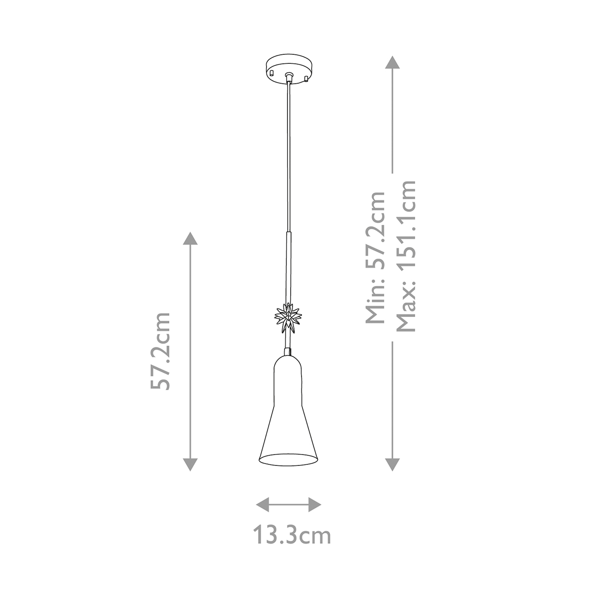 Подвесной светильник с конусным плафоном и декоративной звездой 57 см Elstead Lighting в Ростове-на-Дону
