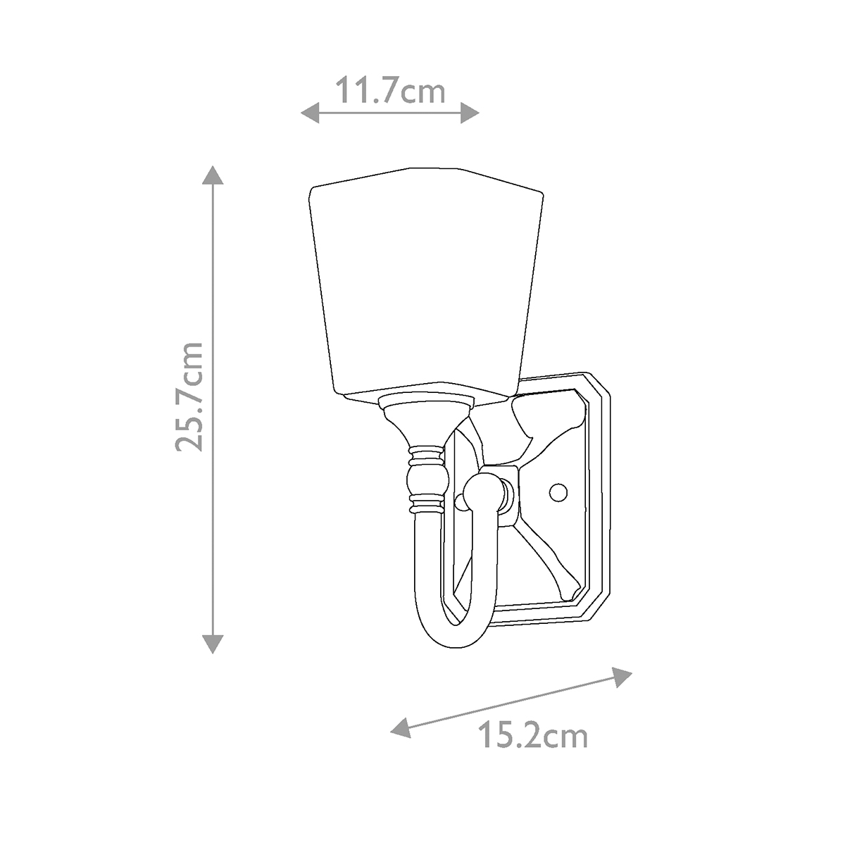 Бра для ванных комнат с белым матовым плафоном квадратной формы на основании цвета хром Feiss в Ростове-на-Дону