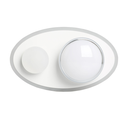 Бра овальной формы белого цвета с 2-мя лампами Lunar Pebbles Белый в Ростове-на-Дону | Loft Concept 