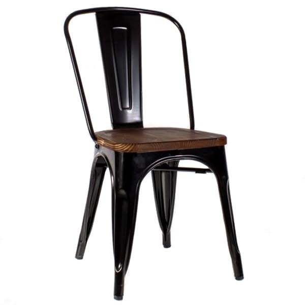   Tolix Chair Wood Black    -- | Loft Concept 