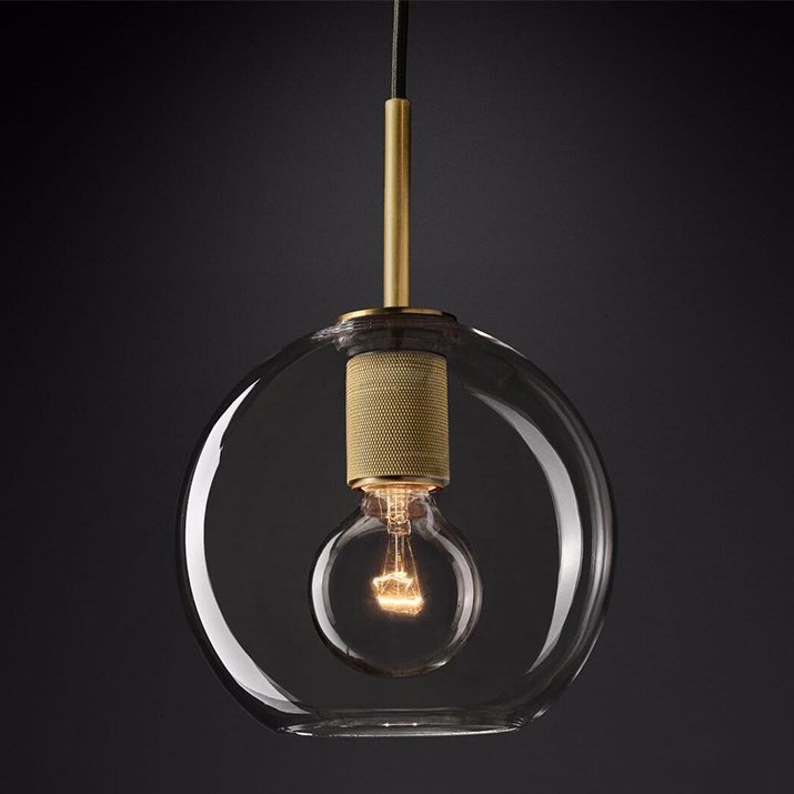   RH Utilitaire Globe Pendant Brass     -- | Loft Concept 