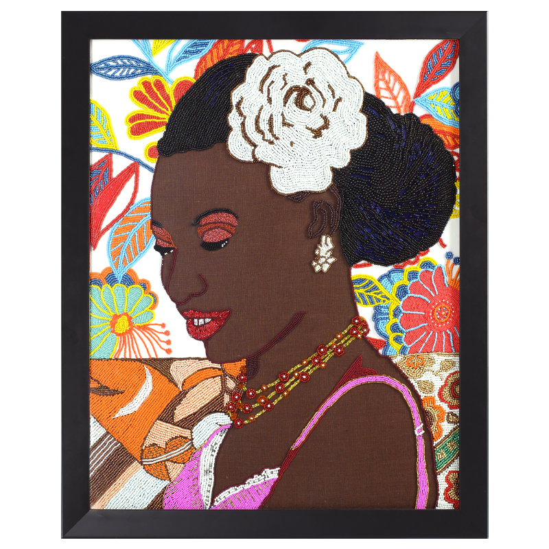     Portrait of Mnonja with Flower in Her Hair   -- | Loft Concept 