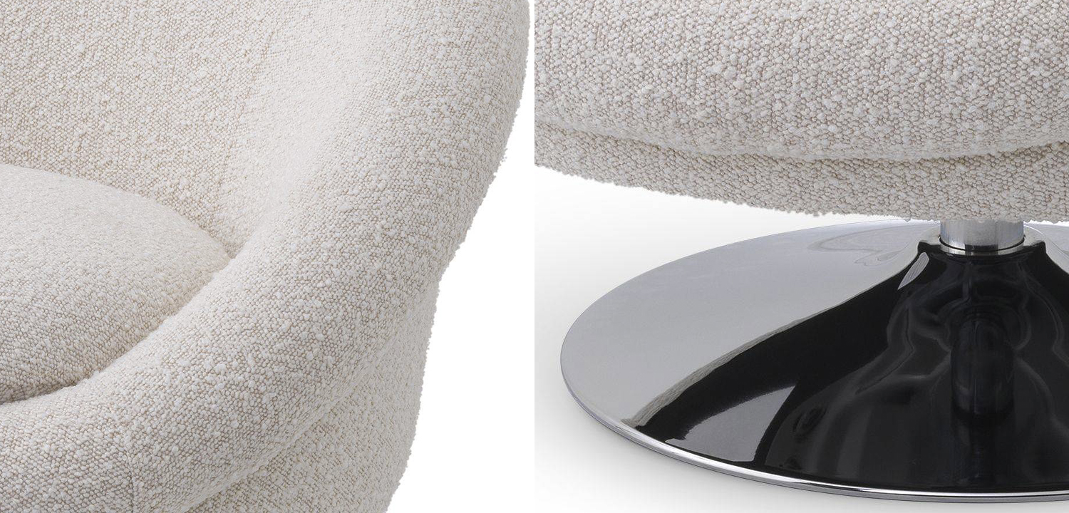 Кресло Eichholtz Swivel Chair Nemo cream - фото