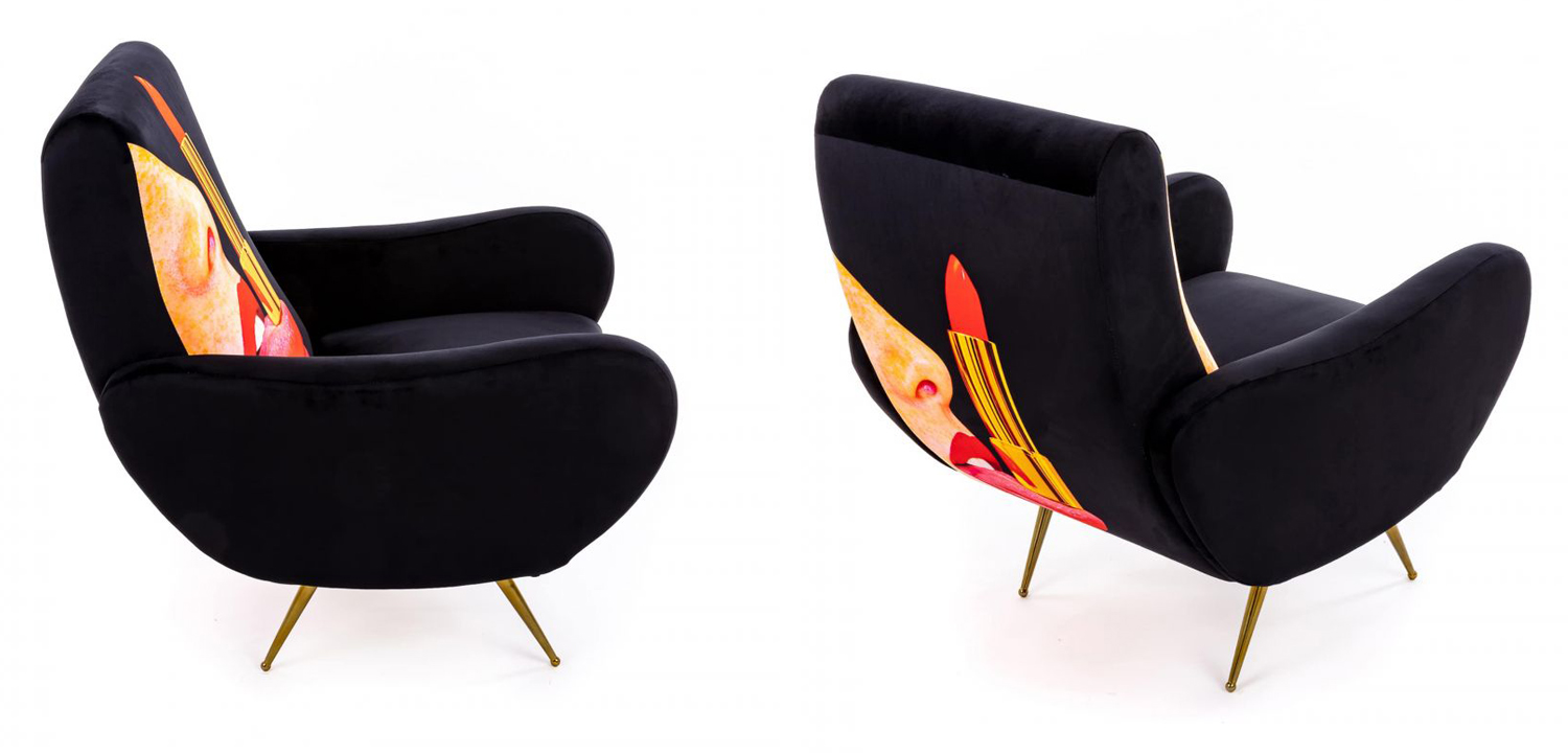 Кресло Seletti Armchair Tongue Black - фото №1
