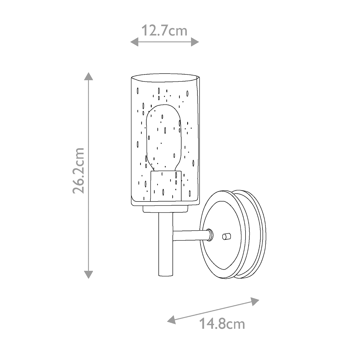 Бра с плафоном в форме цилиндра из прозрачного стекла с пузырьками Hinkley в Ростове-на-Дону