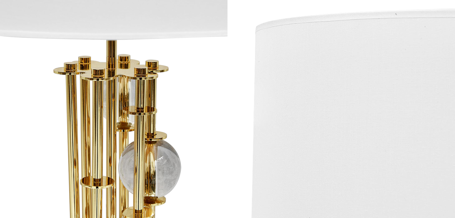 Настольная лампа с абажуром и стеклянными шарами Rizwan Lamp - фото