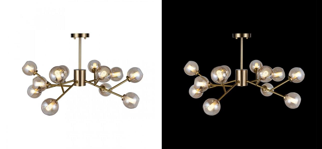 Люстра Boule De Cristal amber 12 - фото №1