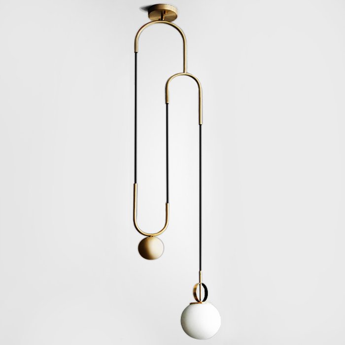  Cradle Brass Art Deco Pulley Pendant Light    -- | Loft Concept 