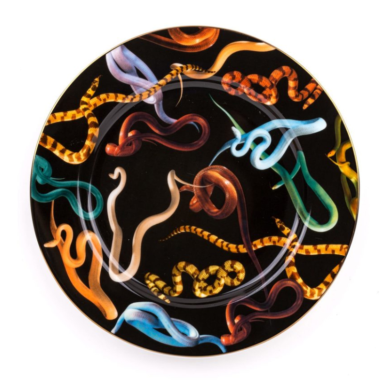 Тарелка Seletti Porcelain Plate Snakes Gold Border Мульти в Ростове-на-Дону | Loft Concept 