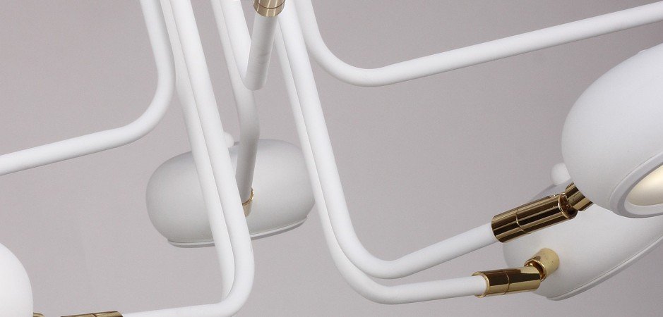 Люстра Curved Stix Chandelier 6 White - Loft-Concept в Ростове-на-Дону